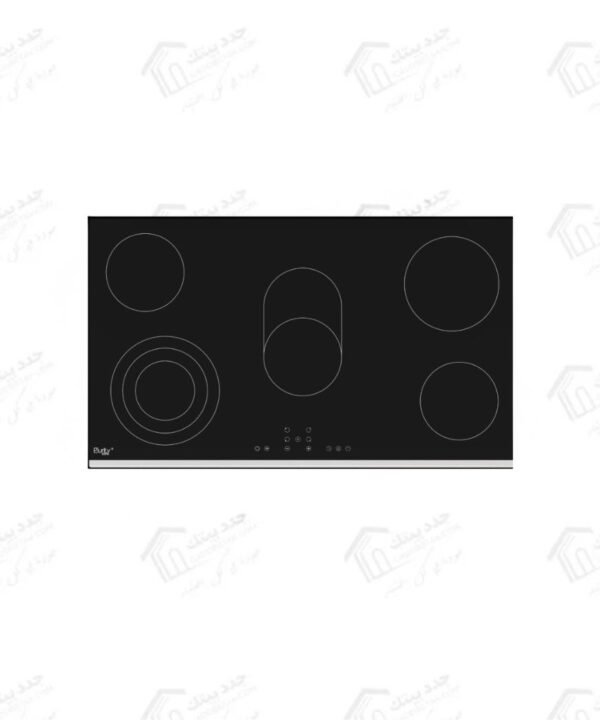بيورتي مسطح كهربائي بلت إن HPREE V9050 مقاس 90 سم بتصميم مزود بـ 5 مناطق طهي كهربائية فاخر من الزجاج السيراميك الأسود (Vitroceramic)