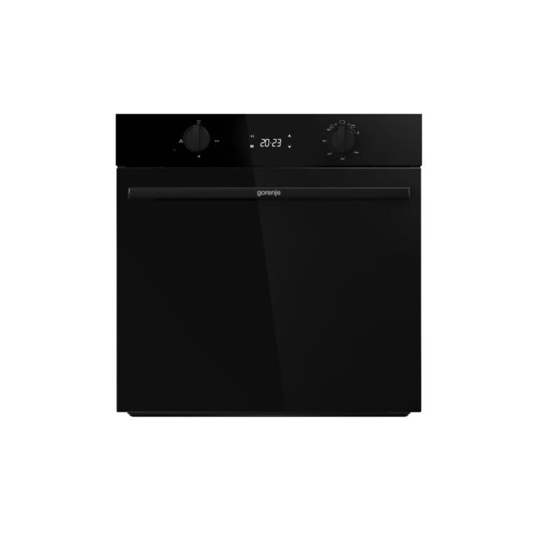 جروينيا فرن غاز بلت ان 60 سم أقصى درجة حرارة للفرن 250 درجة مئوية مروحة تبريد ديناميكية مزود بمؤقت وشاشة عرض LED اسود BOG6321DBG