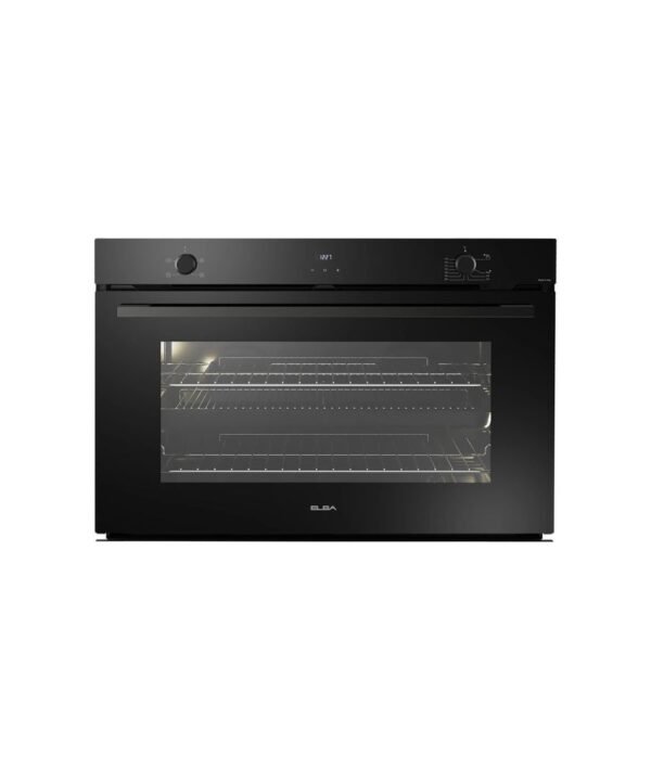البا فرن غاز بلت ان 90 سم 106 لتر مع 5 مستويات استخدام مزوّد بسيخ شواء ووظيفة إذابة التجميد وتحكم باللمس اسود ELIO G90 BK