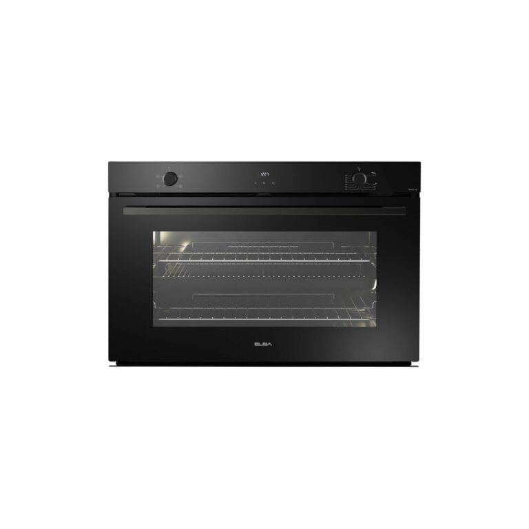 البا فرن غاز بلت ان 90 سم 106 لتر مع 5 مستويات استخدام مزوّد بسيخ شواء ووظيفة إذابة التجميد وتحكم باللمس اسود ELIO G90 BK