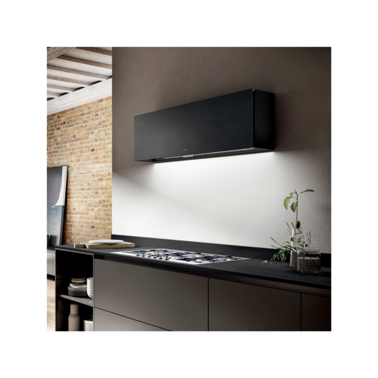 اليكا شفاط رأسي 90 سم قوة شفط 900 م³/ساعة تحكم باللمس والموبايل اسود RULES