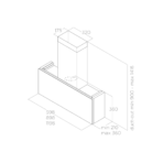 اليكا شفاط رأسي 90 سم قوة شفط 900 م³/ساعة تحكم باللمس والموبايل اسود RULES - Image 2