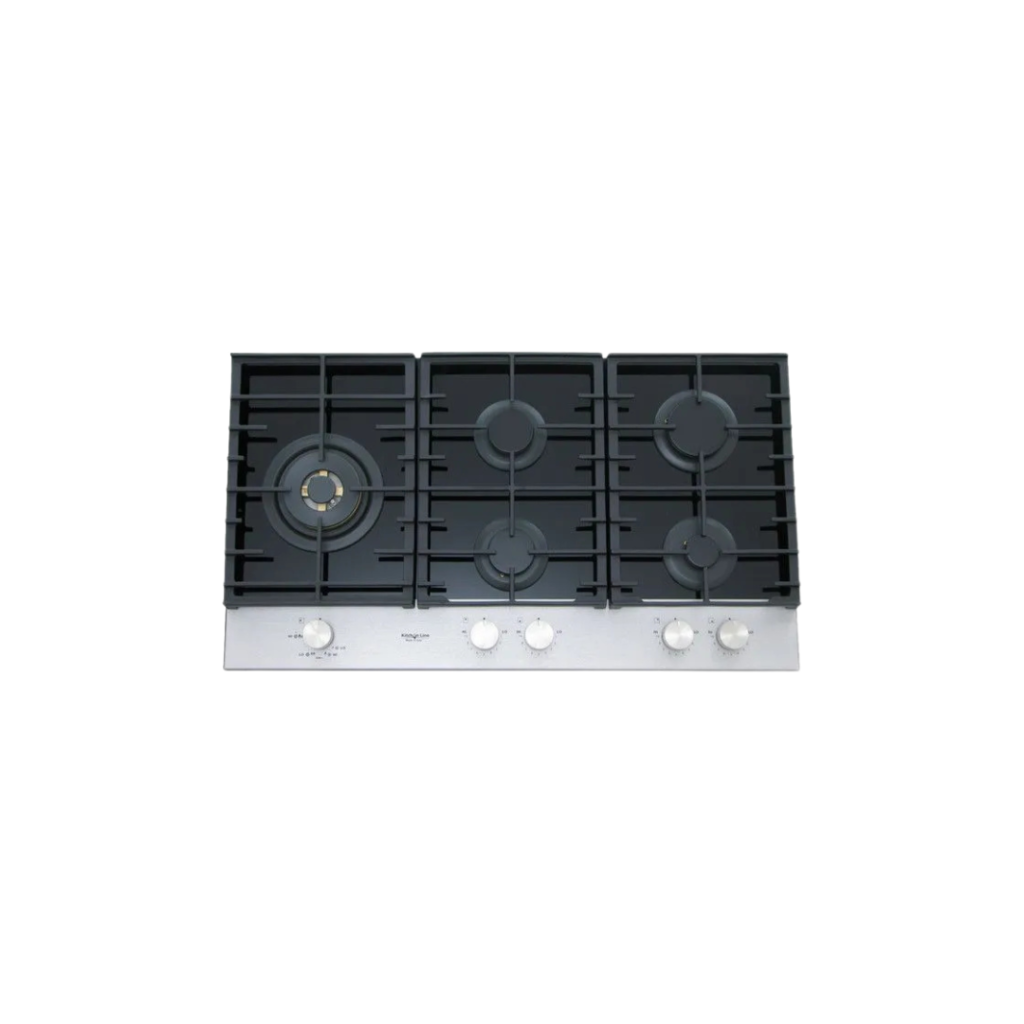 كيتشن لاين مسطح بلت ان غاز 90 سم 5 شعلة سيراميك اسود ZP.PRO5020