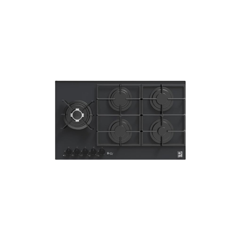 بيورتي مسطح غاز بلت ان 90 سم 5 شعلة اسود HPT912G
