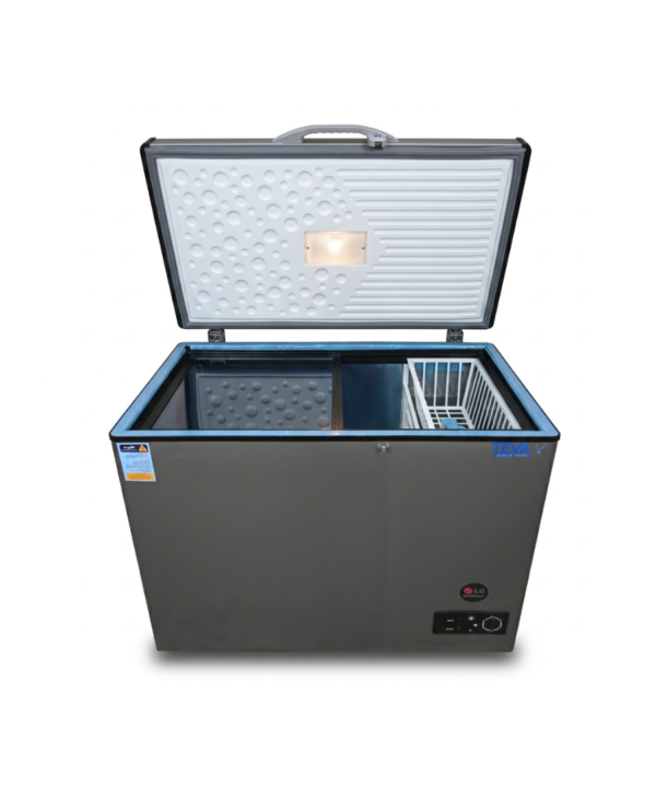 تيفا فريزر افقي 350 لتر استانلس ستيل بالكامل من الداخل لون رمادي 350S