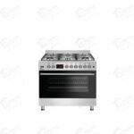 بيورتي بوتاجاز غاز فري ستاند مقاس 90 × 60 سم مزود بـ 6 شعلات بتصميم فاخر باللون الفضي (Inox Silver) FRGG9060-X