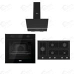 طقم بلت إن تيفا شفاط ديكورى 90 سم قوة الشفط 850 م3/س ديجيتال اسود CTW 21-BLACK تيفا مسطح بلت ان 5 شعلة 90 سم اسود SL145 تيفا فرن غاز بلت ان 60 سم 82 لتر اسود QGSTL 75MT CS