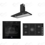 طقم بلت إن تيفا شفاط هرمي 90 سم قوة الشفط 850 م3/س اسود D004-90-850-BLACK تيفا مسطح غاز بلت ان 90 سم 5 شعلة أسود BL225 تيفا فرن غاز بلت ان 60 سم 82 لتر اسود QGSTL 75MT CS