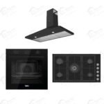 طقم بلت إن تيفا شفاط هرمي 90 سم قوة الشفط 850 م3/س اسود D004-90-850-BLACK تيفا مسطح غاز بلت ان 90 سم 5 شعلة أسود BL225 تيفا فرن غاز بلت ان 60 سم 82 لتر اسود QGSTL 75MT CS