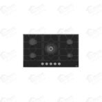 تيفا مسطح غاز بلت إن تيفا مقاس 90 سم بتصميم مزود بـ 5 شعلات (German Black Glass) فاخر من الزجاج الألماني الأسود المقوى RT042