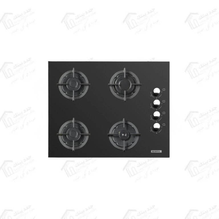 كومتيل مسطح غاز بلت إن مقاس 60 سم 4 شعلة بتصميم فاخر من Magic Black Glass الزجاج الأسود الحراري C6-40BTF Magic Glass