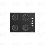 كومتيل مسطح غاز بلت إن مقاس 60 سم 4 شعلة Tempered Black Glass بتصميم فاخر من الزجاج الأسود المقوى C6-40BTF-BL Glass