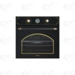 كومتيل فرن كهرباء بلت إن Rustiq مقاس 60 سم بتصميم 60 لتر فاخر من الزجاج الأسود B66-SF2-BL-Rustiq Glass