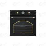 كومتيل فرن كهرباء بلت إن Rustiq مقاس 60 سم بتصميم 60 لتر فاخر من الزجاج الأسود B66-SF2-BL-Rustiq Glass