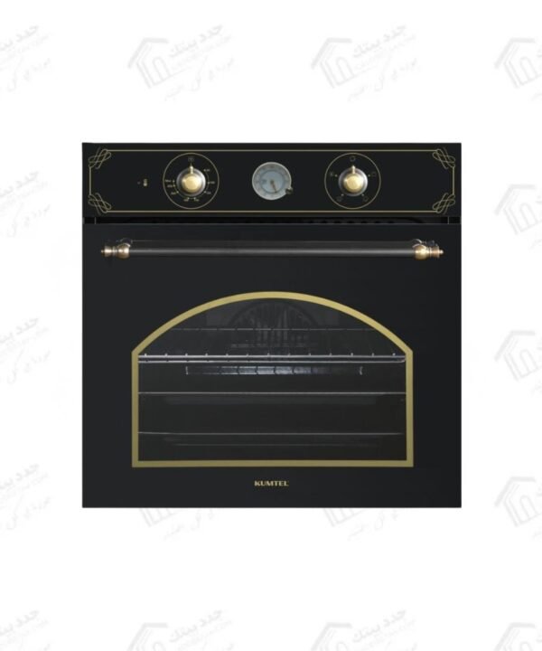كومتيل فرن كهرباء بلت إن Rustiq مقاس 60 سم بتصميم 60 لتر فاخر من الزجاج الأسود B66-SF2-BL-Rustiq Glass