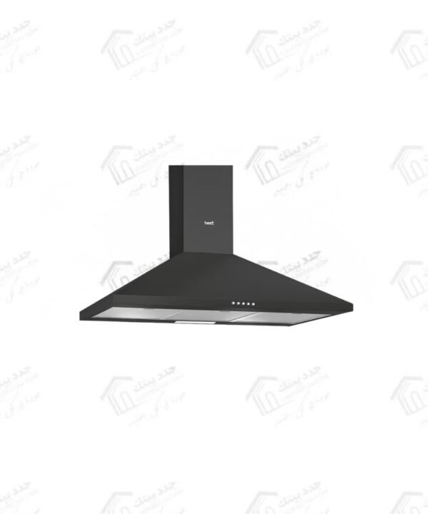بيست اير شفاط هرمي 90 سم قوة الشفط 1000 م3/س بتصميم أنيق من الاستانلس ستيل الاسود NETRO PLUS 90CM BK