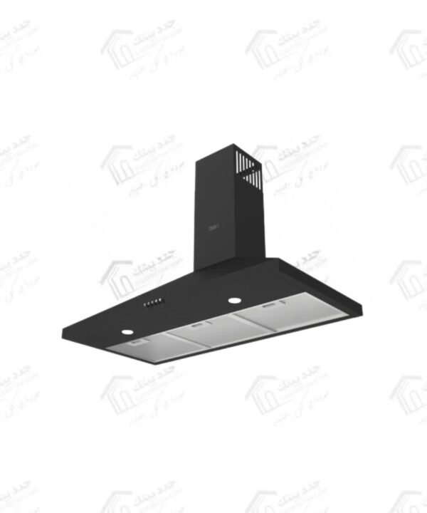 تيفا شفاط مطبخ مقاس 90 سم يتميز بقوة شفط 650 م³/ساعة بتصميم هرمي (Pyramid Hood) أنيق باللون الأسود D004-90-650-BLACK