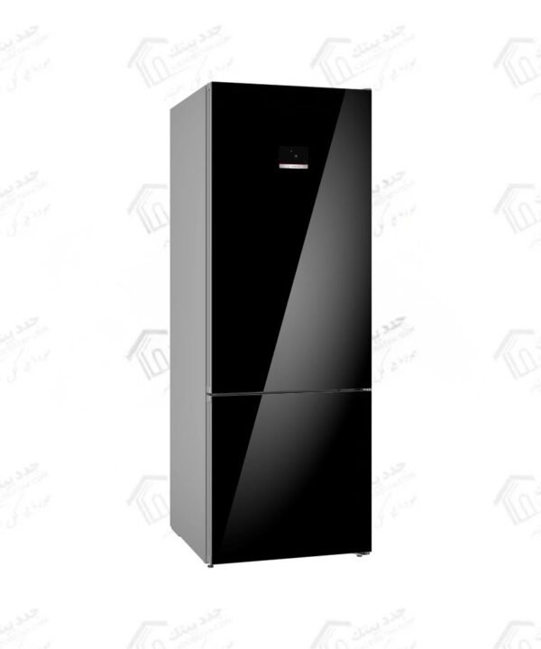 بوش ثلاجة وفريزر سعة 508 لتر بتقنية Total No Frost وVitaFresh مزودة بخاصية Super Cooling لتسريع عملية تبريد اسود KGN56LB3E9