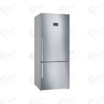 بوش ثلاجة وفريزر سعة 526 لتر بتقنية NoFrost وVitaFresh XXL من سلسلة Series 6 بتصميم قائم بذاته مع فريزر سفلي وتشطيب أنيق من الستانلس ستيل KGN76CI3E8