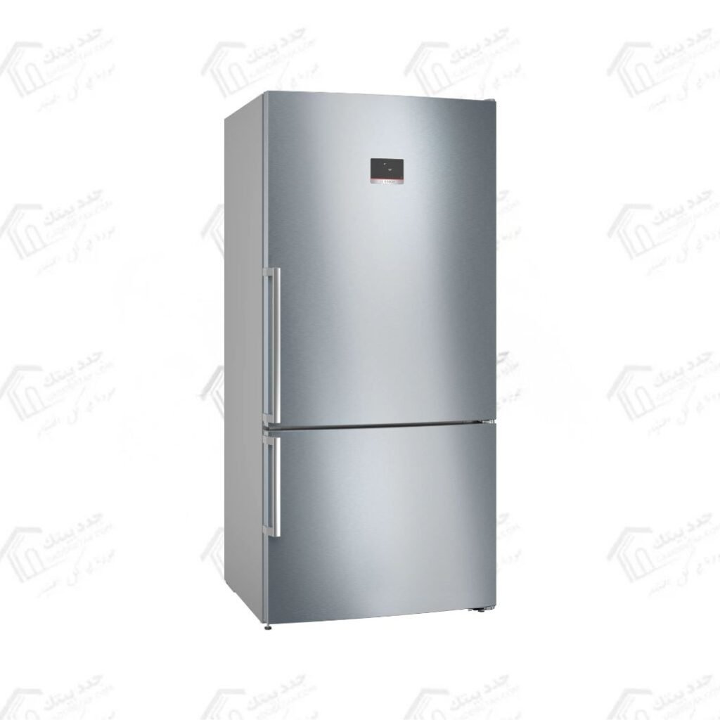 بوش ثلاجة وفريزر KGN86CI3E8 سعة 631 لتر بتقنية NoFrost وVitaFresh XXL من سلسلة Series 6 بتصميم قائم بذاته مع فريزر سفلي وتشطيب أنيق من الستانلس ستيل