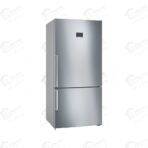 بوش ثلاجة وفريزر KGN86CI3E8 سعة 631 لتر بتقنية NoFrost وVitaFresh XXL من سلسلة Series 6 بتصميم قائم بذاته مع فريزر سفلي وتشطيب أنيق من الستانلس ستيل