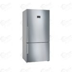 بوش ثلاجة وفريزر KGN86CI3E8 سعة 631 لتر بتقنية NoFrost وVitaFresh XXL من سلسلة Series 6 بتصميم قائم بذاته مع فريزر سفلي وتشطيب أنيق من الستانلس ستيل