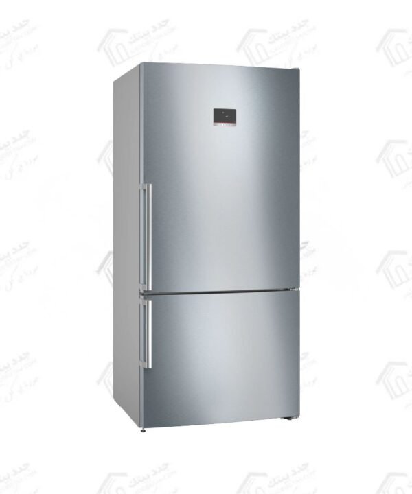بوش ثلاجة وفريزر KGN86CI3E8 سعة 631 لتر بتقنية NoFrost وVitaFresh XXL من سلسلة Series 6 بتصميم قائم بذاته مع فريزر سفلي وتشطيب أنيق من الستانلس ستيل