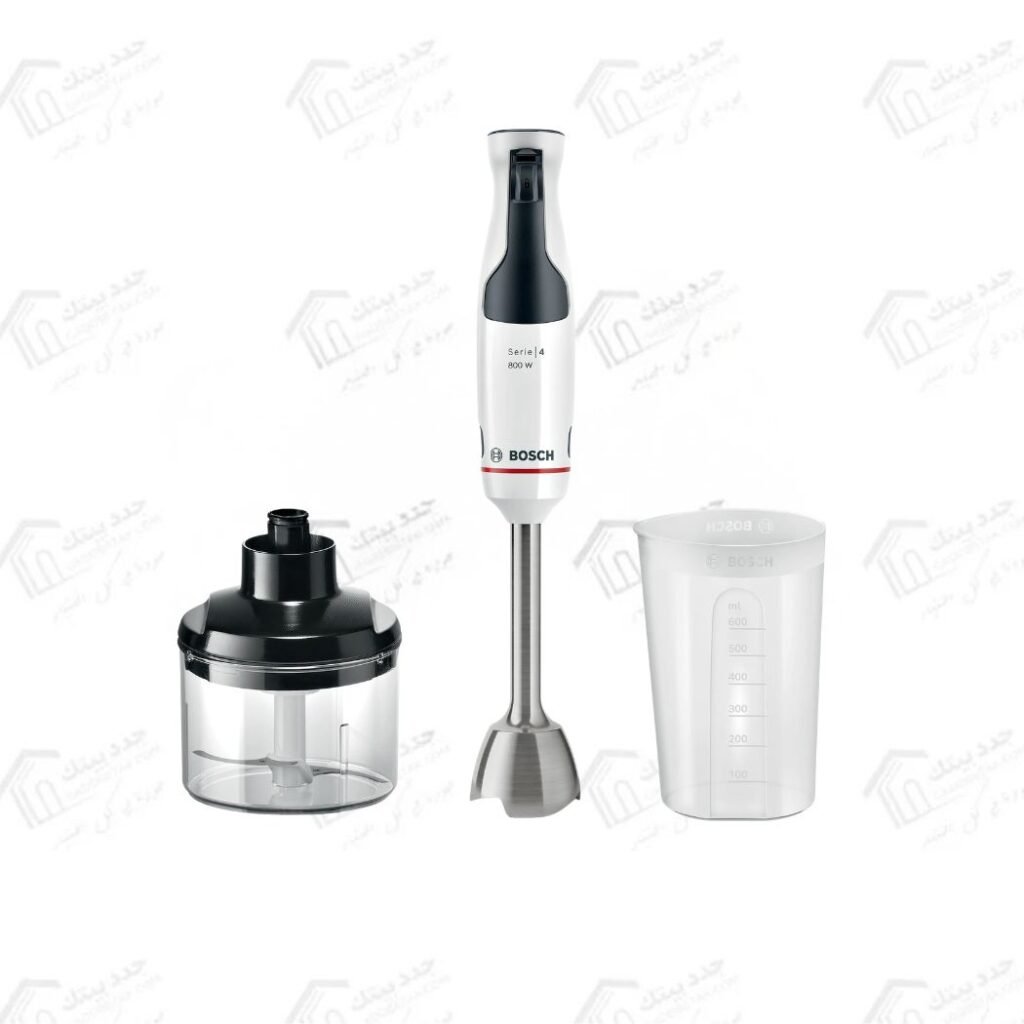 بوش هاند بلندر ErgoMaster MSM4W420 قدرة 800 وات مع Dynamic Speed Control من سلسلة ErgoMaster Series 4 بتصميم عملي وأنيق باللون الأبيض