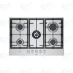بوش مسطح غاز بلت إن PCQ7A5I90 مقاس 75 سم 5 شعلات مع FlameSelect من سلسلة Series 6 بتصميم بلت إن أنيق بعرض 75 سم وسطح من الستانلس ستيل