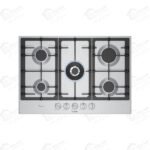 بوش مسطح غاز بلت إن PCQ7A5I90 مقاس 75 سم 5 شعلات مع FlameSelect من سلسلة Series 6 بتصميم بلت إن أنيق بعرض 75 سم وسطح من الستانلس ستيل